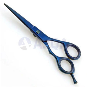 Ciseaux de coiffure professionnels de haute qualité, tranchants comme des rasoirs, pour droitiers, manche moyen, ciseaux de barbier, ciseaux de salon, acier inoxydable, bleu - Product Image 2