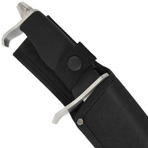 Cuchillo de Supervivencia de Hoja Fija de Alta Demanda |   Cuchillo de Acero Inoxidable con Recortes Ovalados y Espina Dentada, Incluye Funda Negra, Económico - Product Image 4