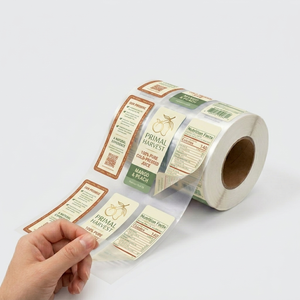 Étiquettes adhésives en PVC personnalisées avec logo, autocollants imperméables pour marchandises de détail et emballages de produits - Product Image 1