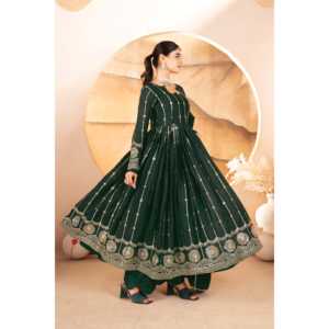 ชุด anarkali เจียมเนื้อเจียมตัวที่สวยงามสำหรับงานปาร์ตี้รวมถึงกางเกงและ dupatta - Product Image 3