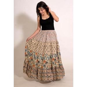 Cotton <b>Patchwork</b> Long Maxi <b>Skirt</b> Indian Handmade Boho <b>Skirt</b> Hippie Travel & Festival Clothing - Product Image 2