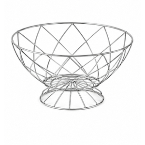 Corbeille à fruits géométrique moderne en fil doré, bol de rangement de luxe en acier inoxydable, support décoratif pour légumes sur comptoir de cuisine - Product Image 2
