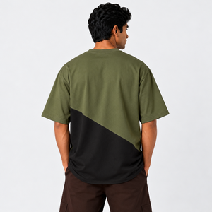 T-shirt pour homme en tissu tissé polyester/coton écologique, imprimé tie-dye, design vierge personnalisable, qualité supérieure, nouveau modèle. - Product Image 5