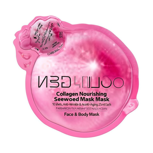 Masque nourrissant au collagène et aux algues marines, 10 feuilles - Anti-rides et anti-âge, 25 ml chacune - Product Image 2