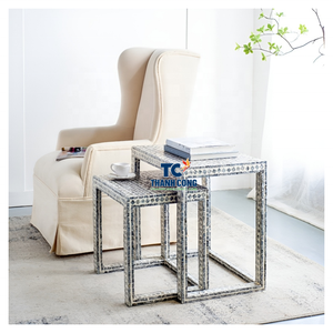 Table en nacre sur mesure, fabrication OEM, finition artisanale haut de gamme, table incrustée de nacre, Vietnam - Product Image 1