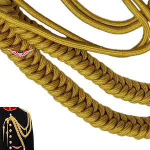 Gold Aiguillette Germany Shoulder <b>Cord</b> Mylar Aiguillette Uniform Shoulder <b>Cord</b> Metallic Gold Tip - Product Image 2