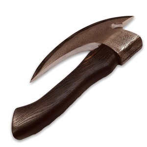 Cortador de pizza estilo vikingo, herramienta de corte de acero al carbono, cortador de pizza con funda de cuero, cortador con mango de madera de fresno - Product Image 2