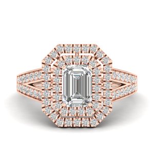 Anillo de compromiso REYES con halo de moissanita de 1.62 quilates con corte esmeralda en plata de ley 925 para mujer, joyería fina, precio al por mayor - Product Image 1