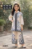 Salwar Kameez traditionnel pour filles, en coton, imprimé floral, coupe ample, longueur cheville, K-3030, Inde, Pakistan, vêtements décontractés