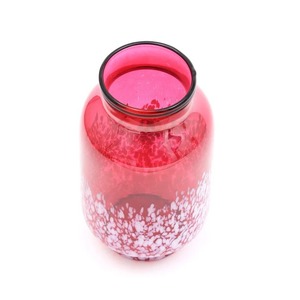 แจกันแก้วสีแดงทับทิมแจกันดอกไม้ประดับสีสันสดใสสำหรับตกแต่งบ้านและสำนักงาน - Product Image 3