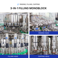 Ligne de production de machines de remplissage et d'embouteillage entièrement automatiques pour bouteilles PET de 200 à 2000 ml d'eau minérale purifiée