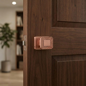 Premium Square Brass <b>Door</b> <b>Handle</b> Knob with Textured Design | <b>Modern</b> Luxury Main <b>Door</b> Hardware for Home Office Cabinet Use - Product Image 2
