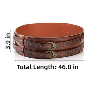 Cinturones de Cuero Resistentes y de Alta Calidad para Hombre, Modelo Warrior, Ligeros, con Doble Hebilla, Proveedor Mayorista - Product Image 2