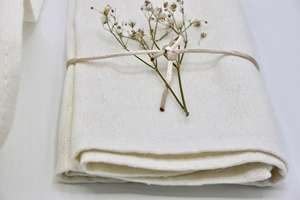 Ensemble de serviettes de table en coton doux réutilisables pour les dîners, les mariages, la décoration de table shabby chic et la décoration de la salle à manger à la maison - Product Image 6