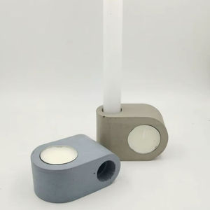 Marble Candle Holder Natural White Marble Candlestick Square Concrete <b>Tea</b> <b>Light</b> Holder - Product Image 5