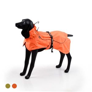 Gilet Sportivo per Cani Regolabile con Cordoncino, Caldo e Confortevole, Arancione, Impermeabile, Abbigliamento Caldo per Cani, Giacche per Animali Domestici - Product Image 4