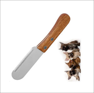 Cuchillo de Peluquería Canina de Última Generación con Mango de Madera Pulida y Hoja Afilada - Product Image 6