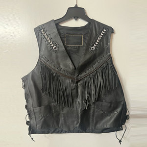 Nouveauté 2026 : Gilet de motard en cuir pour homme, disponible en différentes couleurs, avec taille personnalisable et en cuir de vachette 100% véritable - Product Image 1