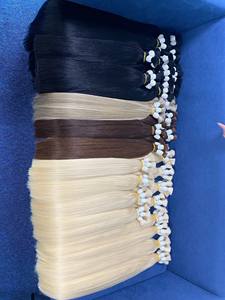 ราคาขายส่งคุณภาพสูงต่อผมจํานวนมาก 100 กรัม 28 นิ้วผมตรงดึงคู่ - Product Image 3