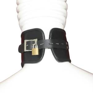 Collier en cuir de vache véritable avec rembourrage doux et anneau de contrôle - Product Image 2