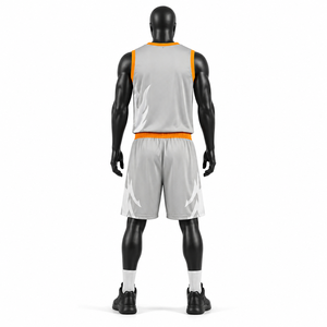 Ensemble de maillots de basket-ball personnalisés avec nom et numéro d'équipe, unisexe, sans manches, col en V, polyester sublimé, évacuation de l'humidité, respirant, athlétique - Product Image 5