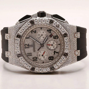 Reloj de Diamantes Moissanite Premium, Reloj de Pulsera Mecánico Automático con Incrustaciones de Diamantes, Caja de Acero Inoxidable para Hombre y Mujer - Product Image 1
