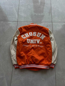 OEM Men's Stand Collar Classic Varsity Letterman Baseball College <b>Jacket</b> With White <b>Leather</b> Strip <b>Winter</b> Heated <b>Jacket</b> - Product Image 2