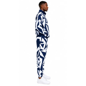 Ensemble de survêtement homme coupe slim personnalisé, imperméable et coupe-vent, en coton épais 100%, avec veste zippée et pantalon, nouveau design de haute qualité - Product Image 4