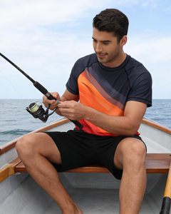 Customized Size Men Full Length <b>Swim</b> <b>Shirts</b> UPF 50+ Short Sleeve Breathable UV Protection Beach Quick Dry - Product Image 3
