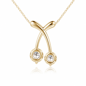 Joyería Vaayu, Colgante de Diamantes en Oro Amarillo, Corte Brillante, Unisex, Uso Diario, Regalo de Boda, Oro 10K 14K 18K, Plata 925/935 - Product Image 4