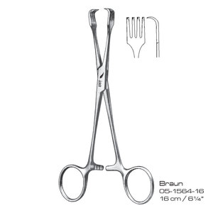 <b>Braun</b> Hemostatic Forceps 16 Cm <b>6</b>¼ Inch Straight Stainless Steel Surgical Instrument Manual CE Certified Class I - Product Image 1