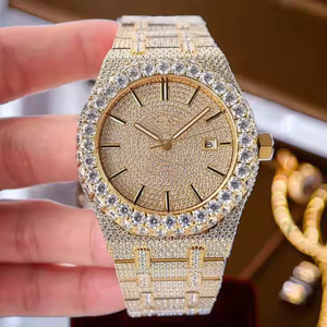 Montre de Luxe Premium pour Homme en Quartz avec Diamants Moissanite Sertis - Product Image 1