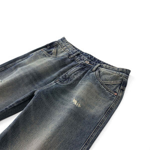 Pantalones de mezclilla de corte elegante para oficina y uso casual con pantalones de hombre lavados de primera calidad. - Product Image 4