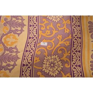 Tissu de sari indien vintage à motifs floraux en poly-soie, 5 yards, tissu pour confection de robes bohèmes, textile de couture, matériau artisanal - Product Image 6
