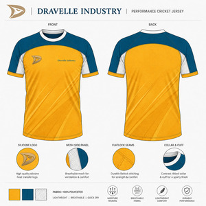 Maillot de cricket haut de gamme pour homme, chemise d'entraînement athlétique, logo personnalisé, polyester respirant, tenue d'équipe de match - Product Image 6
