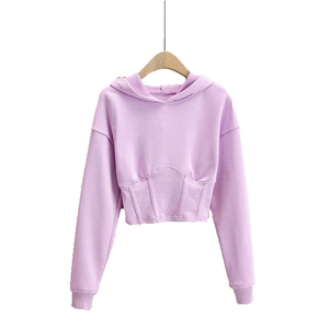 Hoodie court personnalisé pour femme, idéal pour l'été – Choix des clientes – Sweat à capuche pull-over pour femme - Product Image 2