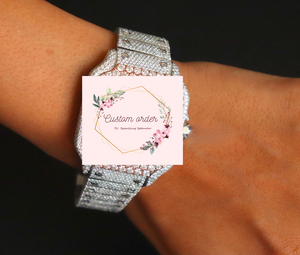 Reloj Cronógrafo de Cuarzo con Diamantes Moissanite VVS, Esfera Cuadrada de 41 mm, Personalizado, Completamente Adornado, Correa de 20 mm, Acero Inoxidable, para Hombre - Product Image 3