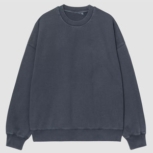 Sweat-shirt à col rond en polaire pour homme, pull en mélange de coton de qualité supérieure, sweat-shirt rose uni à col rond pour homme - Product Image 4