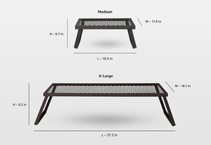 ตะแกรงย่างพับได้คุณภาพสูง ทนทาน ใช้งานได้หลากหลาย พร้อมถาดใส่ถ่าน จัดเก็บง่าย เหมาะสำหรับตั้งแคมป์ ทำอาหาร และอุ่นอาหาร - Product Image 3