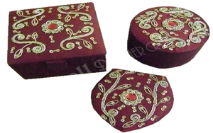Cajas de Regalo Rectangulares de Madera con Bordado Artesanal y Espejo Compacto, Decoración para el Hogar con Serigrafía, Diseño de Diseñador - Product Image 2