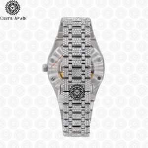 Montre de luxe Charm Jewels en acier inoxydable, cadran rond de 38 mm, cristal saphir, mouvement à quartz, design tendance pour femmes - Product Image 4
