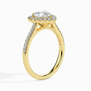 Bague en diamant Éternelle Élégance 0,5 CT, bague de fiançailles en or 18 carats, alliance de mariage, ensemble de bagues de mariée pour femmes - Product Image 6