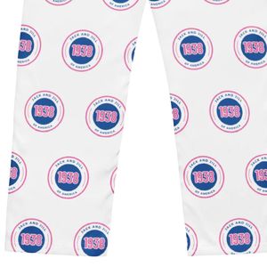 Womens <b>White</b> 1938 Graphic Print Wide Leg Pants Casual Loose Fit Lounge <b>Trousers</b> Colorful Circle Pattern Everyday Fashion Wear - Product Image 6