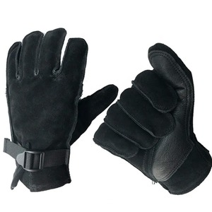 Guantes de Rapel Resistentes al Calor, de Cuero Vacuno, con Forro Polar Cálido, Protección UV, Antideslizantes, Dedos Completos, para Esquí al Aire Libre - Product Image 2