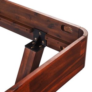 Letto King Size in legno di Acacia massello letto letto in legno prodotto - Product Image 6