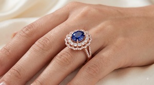 Luxury Rose <b>Gold</b> Split Shank Pave <b>Cocktail</b> Engagement <b>Ring</b> for Anniversary Gift OEM ODM Custom Jewelry - Product Image 3