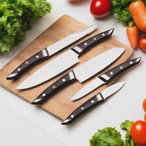 Handmade Stainless Steel <b>Knife</b> <b>Set</b> -5 Pcs Kitchen <b>Knife</b> <b>Set</b> With Leather Roll Bag With Wenge Wood Handle 100% High Quality - Product Image 5