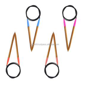 Ensemble d'aiguilles à tricoter circulaires de 32 pouces pour fil peigné Ensemble cadeau avec logo personnalisé avec câble en nylon Rundpinde Strikkepinde Needlework - Product Image 5