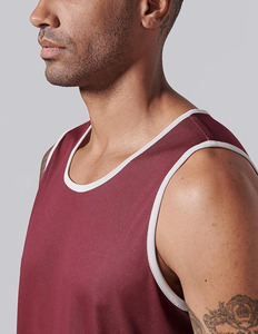 Maillot d'entraînement réversible personnalisé en maille, gilet de sport, maillot de football d'entraînement 100 % coton respirant à l'avant, vente en gros pour adultes - Product Image 4