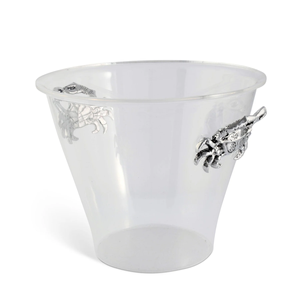 Cubo de hielo de cristal de lujo con asas de aluminio, portátil, a prueba de fugas, de gran capacidad, para enfriar vino, para barra costera - Product Image 4
